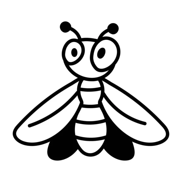 Ikona Pszczoły Ilustracja Wektora — Wektor stockowy