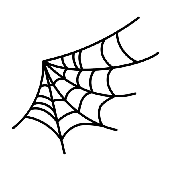 Αράχνη Web Σιλουέτα Λευκό Φόντο — Διανυσματικό Αρχείο