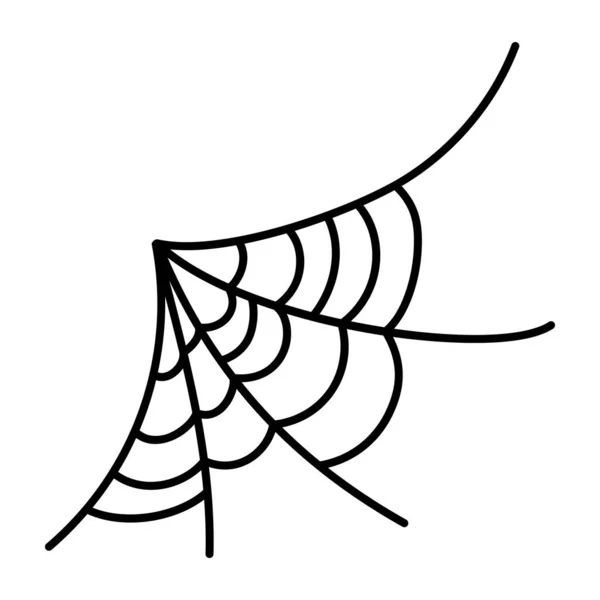 Spider Web Silhouette Icon Vector Illustration — Stock Vector