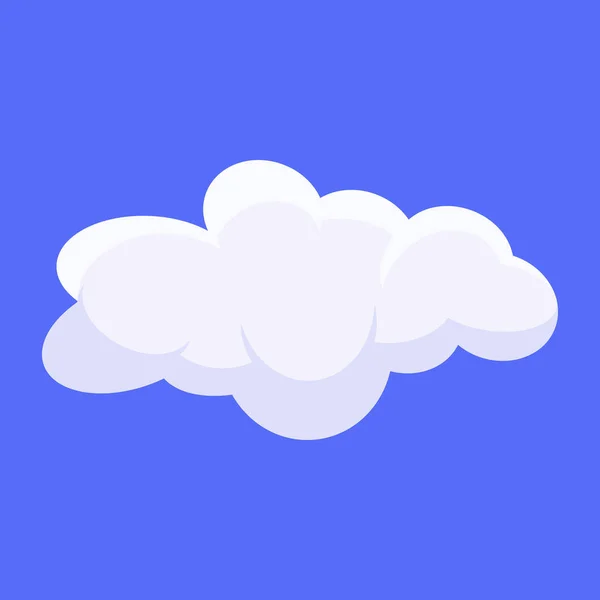 Kreslený Jednoduchý Oblak Vektorová Ilustrace — Stockový vektor