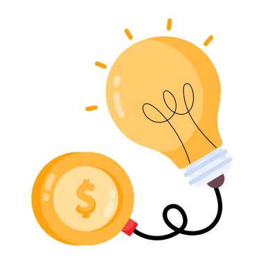 ampul fikir kutsal kişilerin resmi, vektör çizim