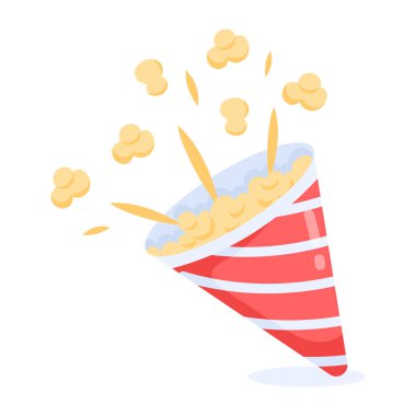 Patlamış mısır kutusu vektör çizim. 