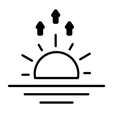 Güneş. Web simgesi basit illüstrasyon 