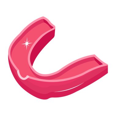 Pembe diş kapağı izole edilmiş ikon vektör çizimi tasarımı 