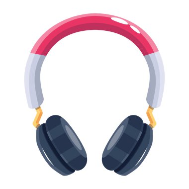 Kulaklıklar müzik aygıtı izole edilmiş ikon vektör illüstrasyon tasarımı 