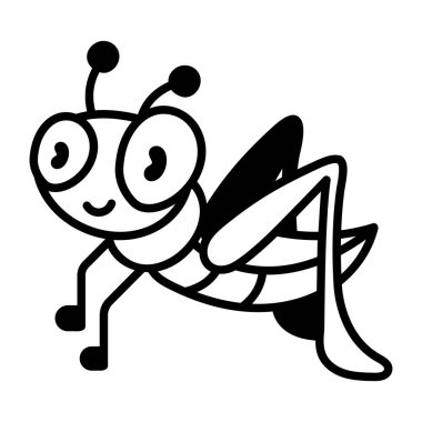 vektör, beyaz zemin üzerine karikatür böcek 