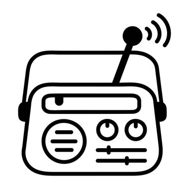 radyo web simgesi, basit vektör illüstrasyonu 