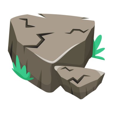 taş simgesi vektör illüstrasyonu