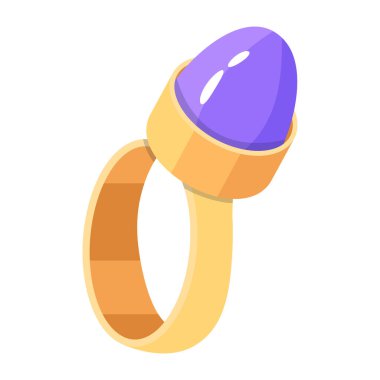 halka simgesi vektörü. çizgi film biçimi. 