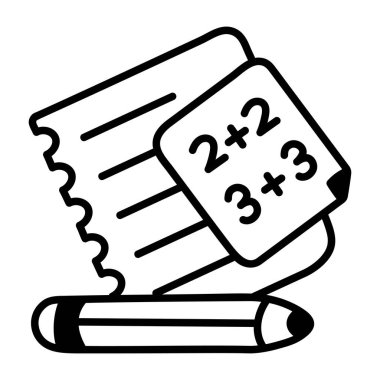 kalem ve okul malzemeleri simgesi 