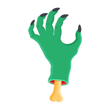 Cadılar bayramı korkunç zombi çizgi film ikonu vektör illüstrasyon tasarımı 