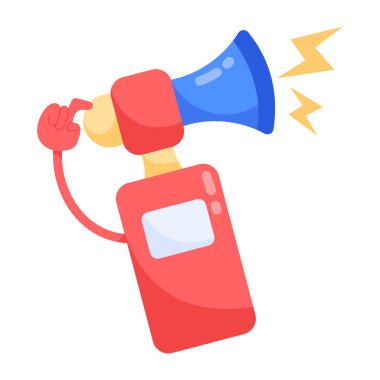 Hoparlörlü megafon, vektör illüstrasyon tasarımı 