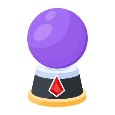 kristal küre vektör resimleme simgesi