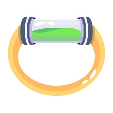 Halka karikatür simgesinin vektör çizimi 