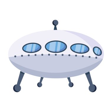 çizgi film uzay gemisi vektör simgesi