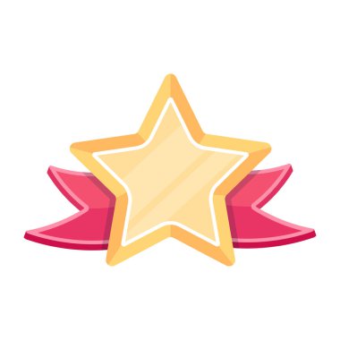 Beyaz arkaplanda izole edilmiş altın yıldız simgesi. 