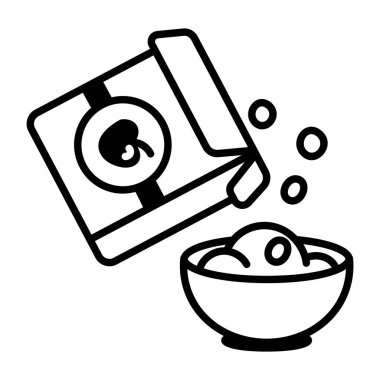 Düzenlenebilir bir kahvaltı gevreği ikonu.