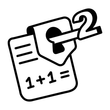 Aritmetik Çözüm simgesi, vektör illüstrasyonu