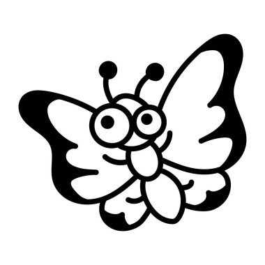 Sevimli kelebek hayvan çizgi filmi 