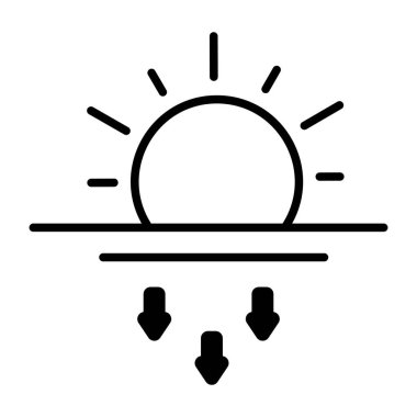 Güneş Simgesi Vektör illüstrasyonu 
