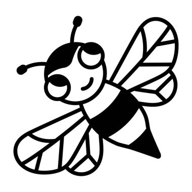 Beyaz kanatlı bir arı. 