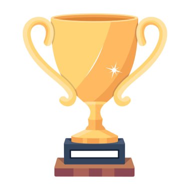 Trophy Kupası simge vektör illüstrasyon izole 