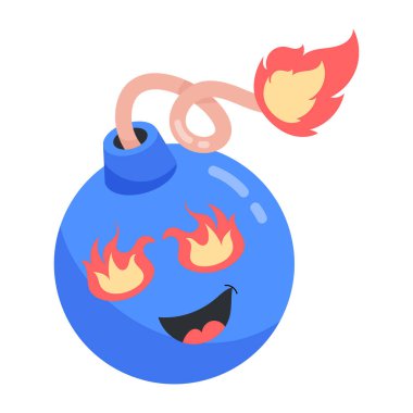 Benzersiz, düz bir bomba emojisi.