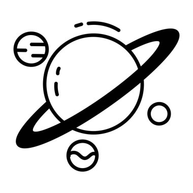 Güneş sistemi karalama biçimi simgesi