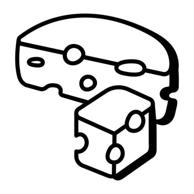 Dilimlenmiş çedarın el çizilmiş simgesini indir