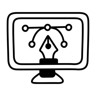 sunum simgesi vektör illüstrasyonu 