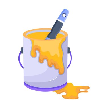 Çizgi film fırçasının vektör çizimi. 