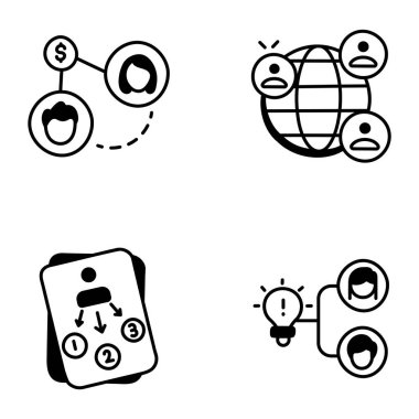 iş simgelerinin vektör illüstrasyonu 