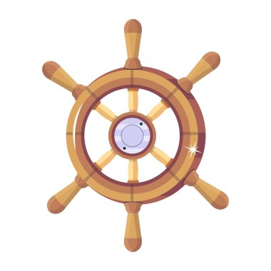 vektör karikatür direksiyonu beyaz arkaplanda 