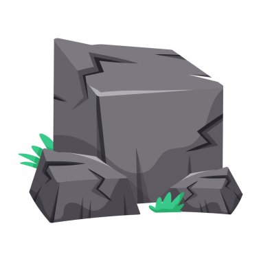 Kaya taşı karikatür vektörü. Taş taş 