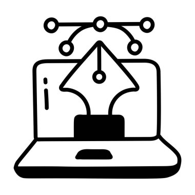 vektör düzenleme aracı, vektör illüstrasyonu 