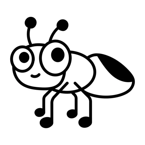 Niedliche Kleine Biene Charakter — Stockvektor