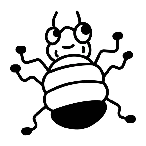 Böcek Karikatür Vektör Çizim — Stok Vektör