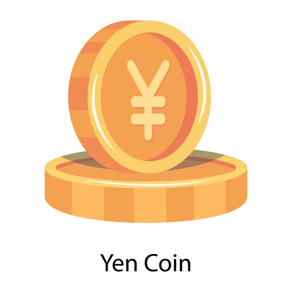Japanse Yen Muntstukken Vector Illustratie — Stockvector