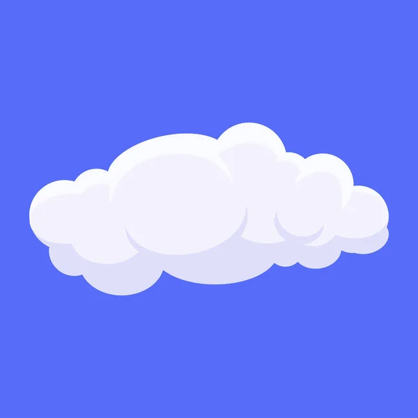 Ícone Nuvem Branca Ilustração Vetorial — Vetor de Stock