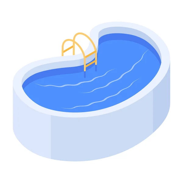 Schwimmbadvektorillustration Cartoon Stil Vektorillustration — Stockvektor