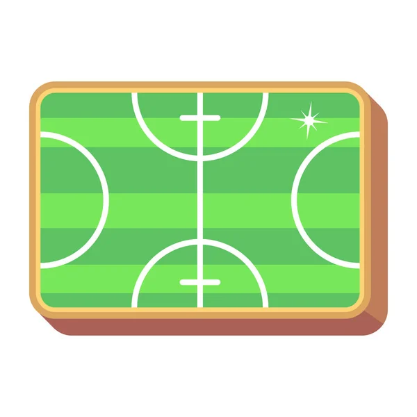 Terrain Football Icône Isolée — Image vectorielle