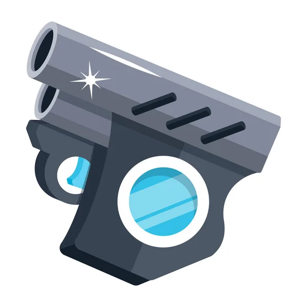 Revolver Pistol Gun Icon Flat Illustration Revolver Pistol Vector Icon — Stock Vector