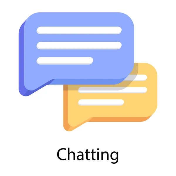 Chat Con Mensajes Vector Ilustración — Archivo Imágenes Vectoriales