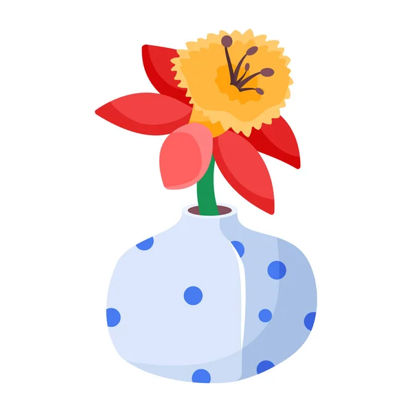 Virág Váza Ikon Vektor Illusztráció Tervezés — Stock Vector