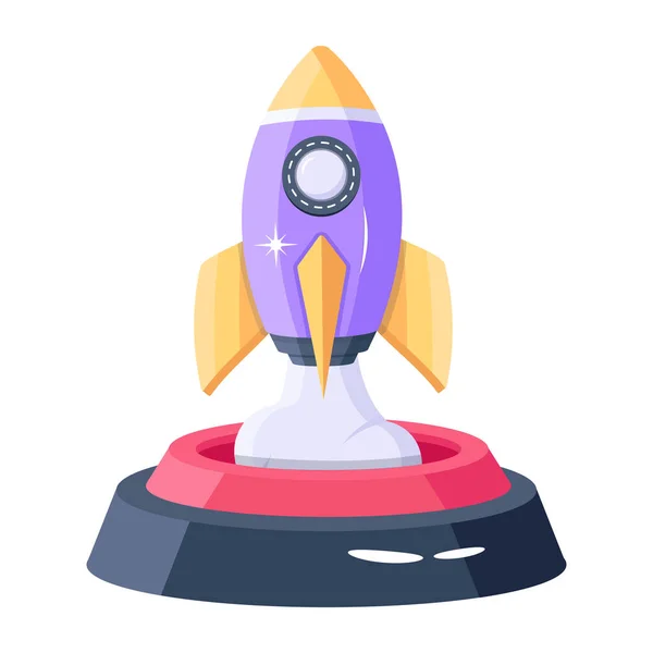 Space Spaceship Icon Cartoon Spaceship Vector Icon Web Design Isolated — Stock Vector