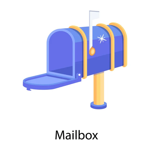 Isometrisches Vektorsymbol Der Mail — Stockvektor
