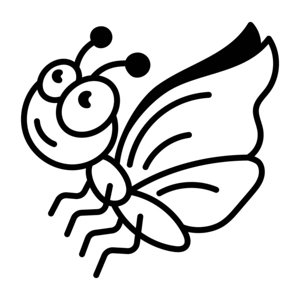 Vector Drawing Cute Bee — Stock Vector