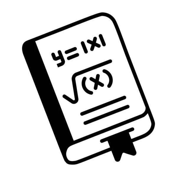 Math Book Web Icon Simple Illustration — Stok Vektör