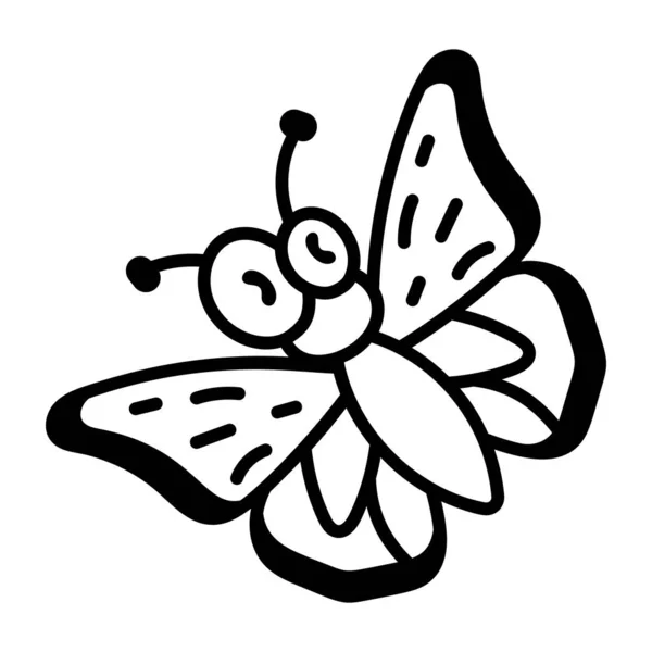 Niedlich Schmetterling Cartoon Vektor Illustration Grafik Design — Stockvektor