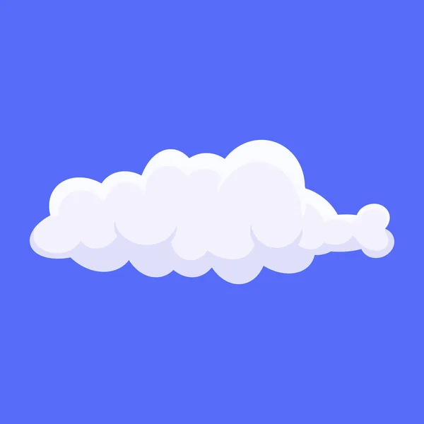 Icono Nube Blanca Ilustración Vectorial — Vector de stock